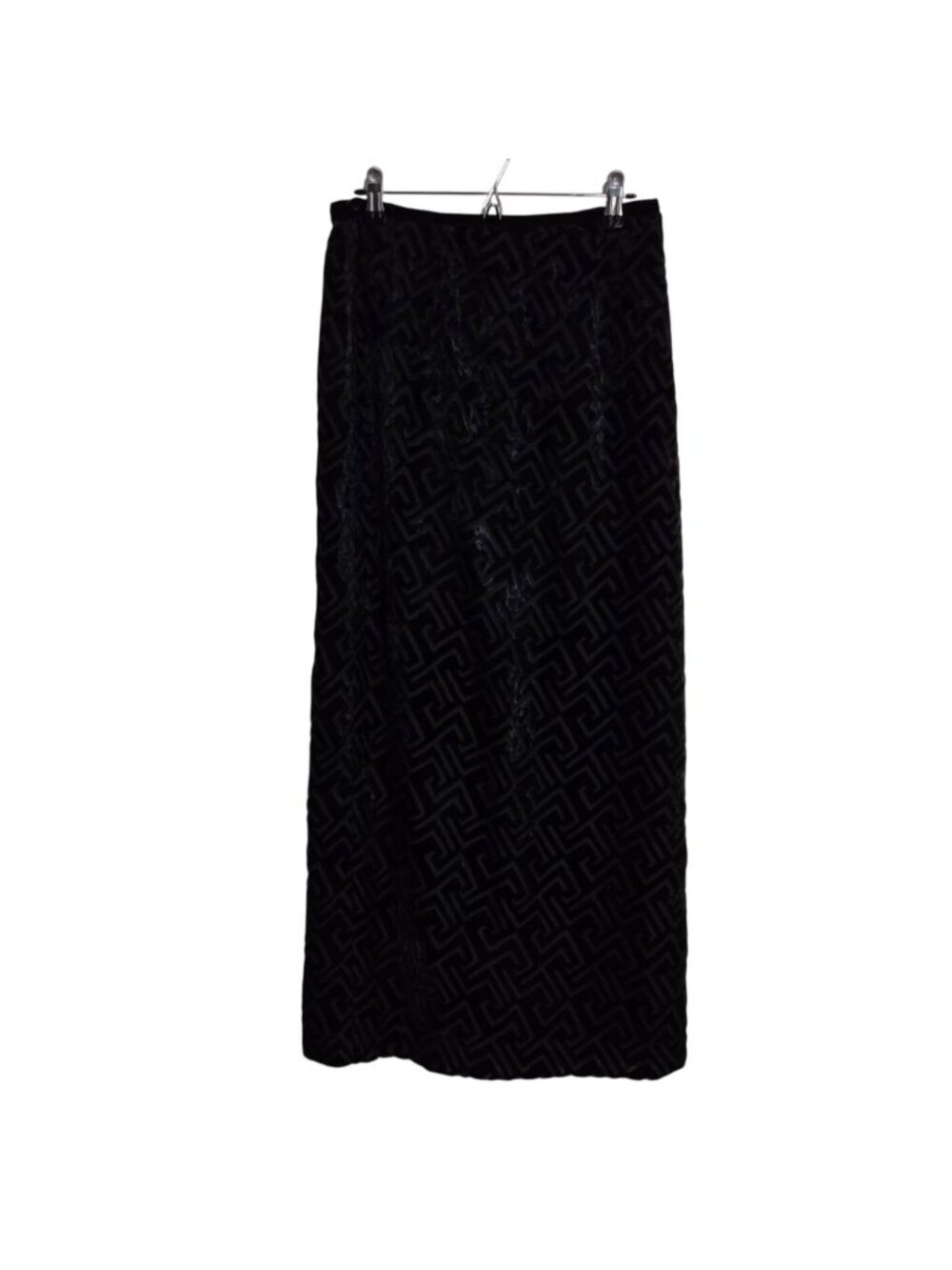 Vintage 90s Harolds Burnout Velvet Maxi Skirt Sz Small Black Maxi Goth Cocktail